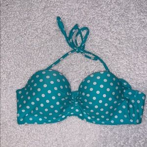 🌺Teal Polka Dot Bikini Top